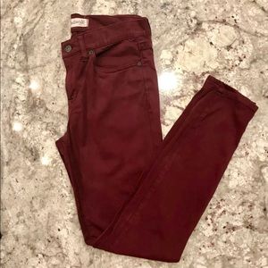Burgundy Madewell Skinny Jeans